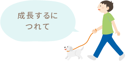 犬が成長するにつれて